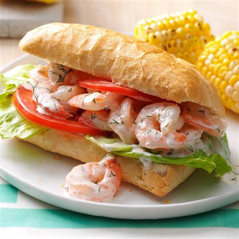 Shrimp Sandwich With Lemon And Dill