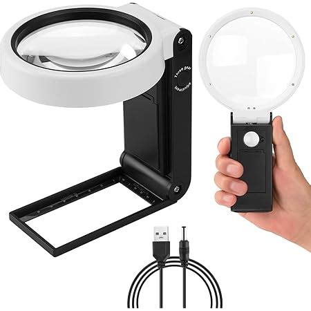 Amazon Dicfeos X X Magnifying Glass With Light And Stand