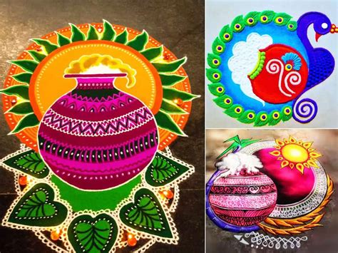 Pongal Rangoli Kolam Designs Pongal Kolam