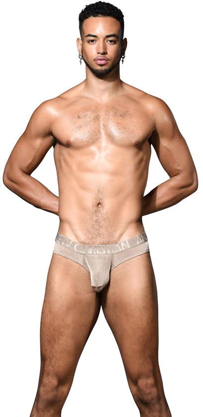 Andrew Christian Sensual Rib Brief W ALMOST NAKED Bronze MAAT S Heren Ondergoed Bol