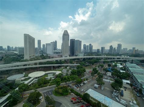 Vista Area De Singapura Do Inseto De Singapura Foto De Stock Editorial