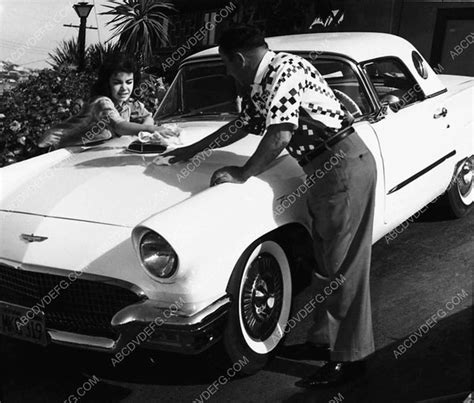 Annette Funicello Gets Help From Dad Washing Her New Ford Thunderbird