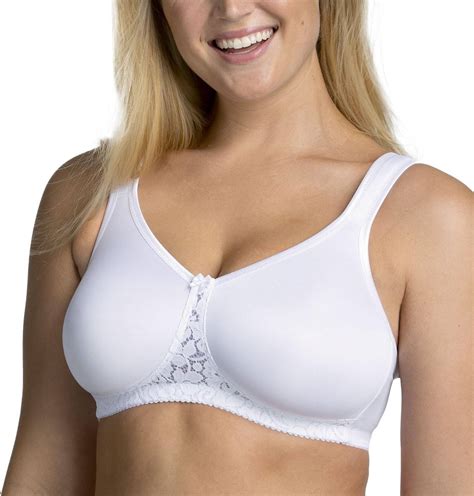 Miss Mary Smooth Lacy Non Wired T Shirt Bra White • Pris