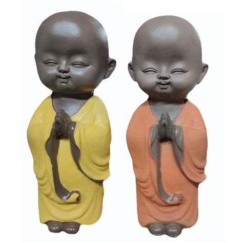 Resin Namaste Buddha Monk Statue Set At Rs Resin Buddha Statue In