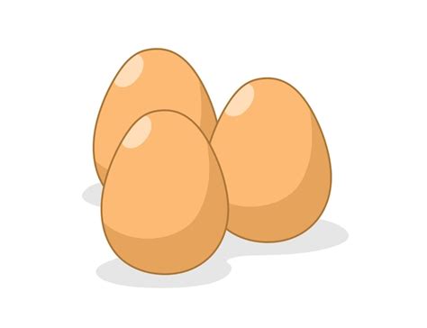 Premium Vector Simple Illustration Of Three Eggs