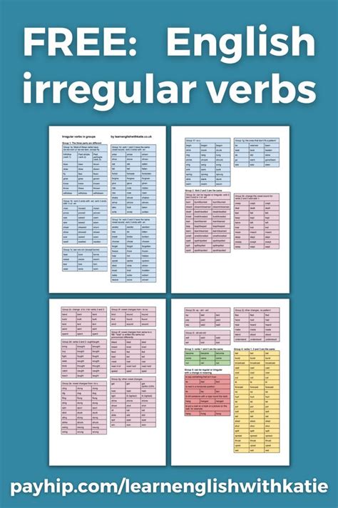 English Irregular Verbs List For Easy Learning