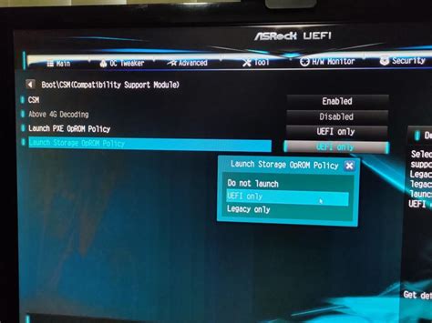 Como Fa O Pra Trocar O Modo De Inicializa O Legacy Para Uefi Asrock