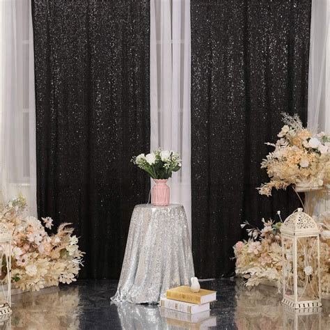 Soardream Pieces Ftx Ft Black Sequin Backdrop Party Wedding