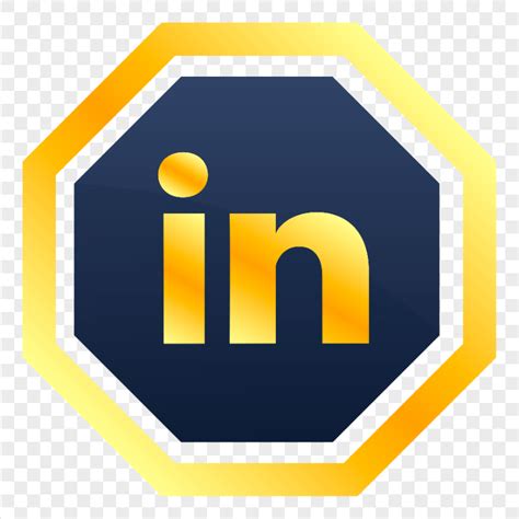 HD Yellow & Blue Linkedin Icon PNG | Citypng