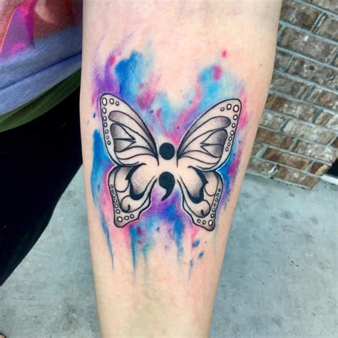 Top Best Semicolon Butterfly Tattoo Ideas Inspiration Guide