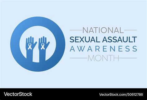 National Sexual Assault Awareness Month Observed Vector Image