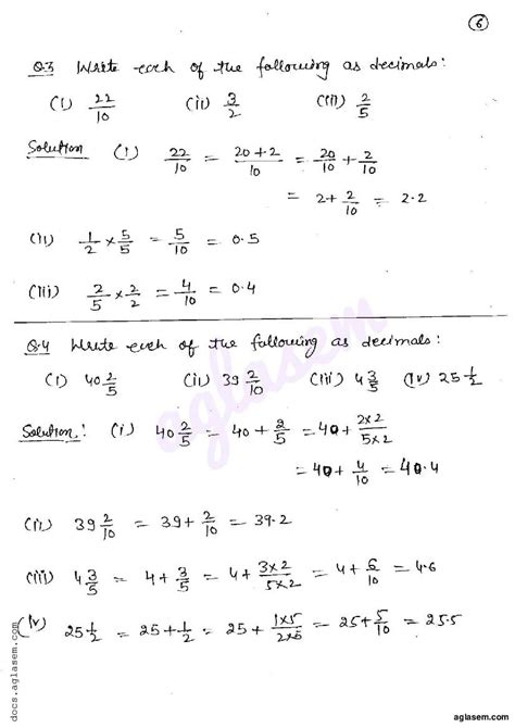 Rd Sharma Solutions For Class Decimals Exercise Pdf Rd Sharma