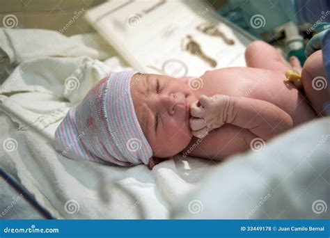 Newborn In The Delivery Room Stock Photo Image Of Obstetrics