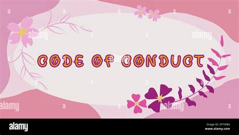 Text Caption Presenting Code Of Conduct Business Idea Set Of