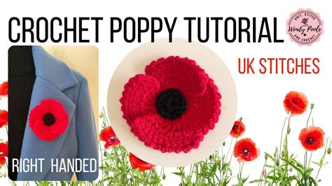 Crochet Poppy Tutorial Right Handed Youtube