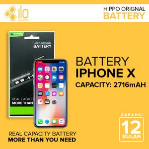 Promo Hippo Baterai Iphone X Original Mah Original Cell Battery