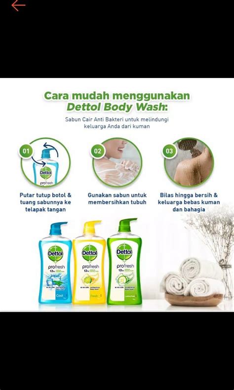 Dettol Body Wash Cool Bottle Gr Kesehatan Kecantikan Kulit