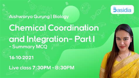 Chemical Coordination Integration Part Summary Mcq Neet