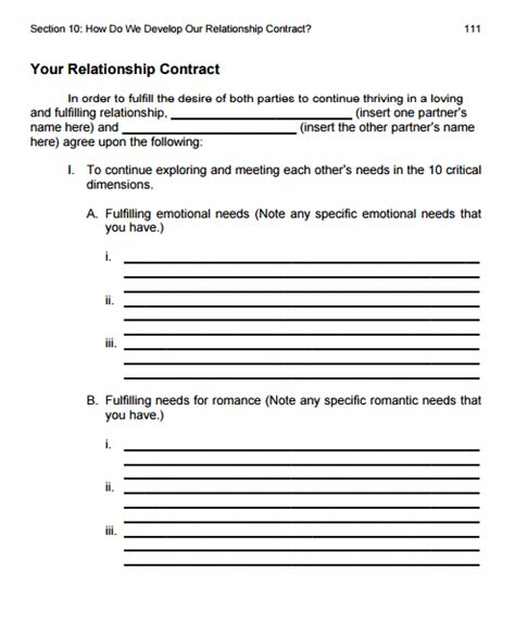 6 Relationship Contract Templates Word Excel Templates