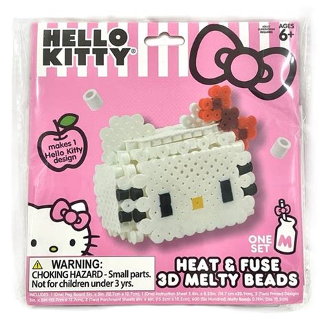 Sanrio Toys Sanrio Hello Kitty Heat Fuse 3d Melty Beads Kit Set Unopened For Ages 6 Up