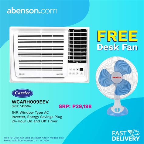 Abenson Aircon Awesome Deals W FREE Desk Fan Manila On Sale