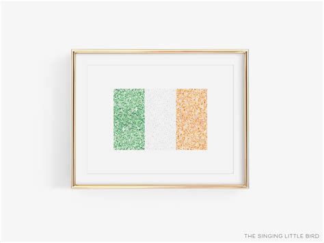 Irish Flag Art Print | The Singing Little Bird