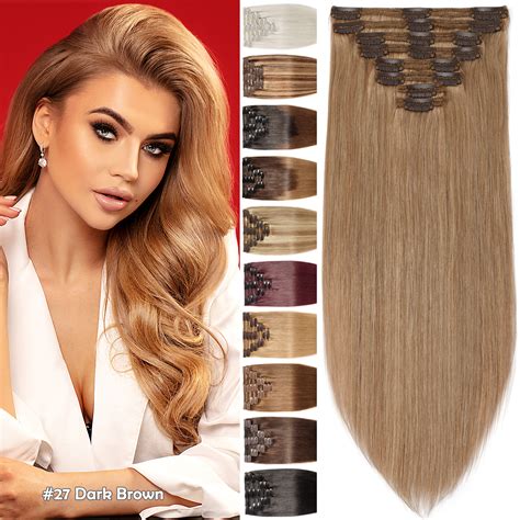 Benehair 100 Real Remy Human Hair Extensions Clip In Thick Double Weft