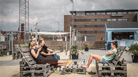 Dokken City Beach Am Hafen Von Esbjerg