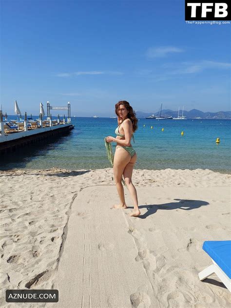 Blanca Blanco Sexy Seen Flaunting Her Hot Bikini Body At The Beach In Cannes Aznude