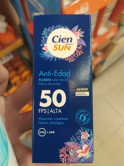 Cien Sun Anti Edad Fluido Solar Facial Fps Inci Beauty