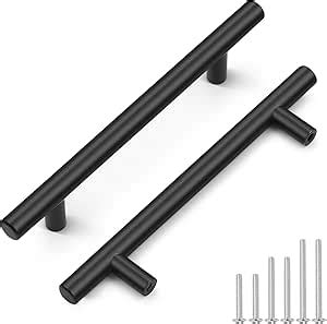 10 Pack Probrico Black Stainless Steel Kitchen Cabinet Door Handles T