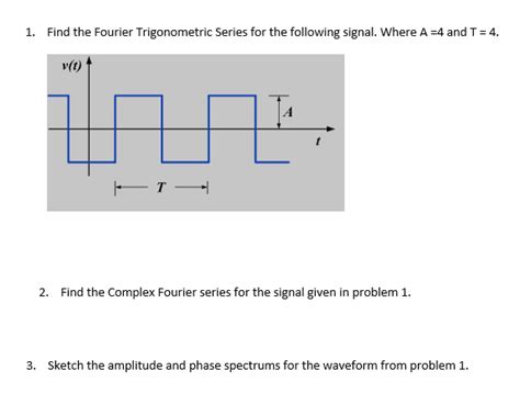 Solved Find The Fourier Trigonometric Series For The