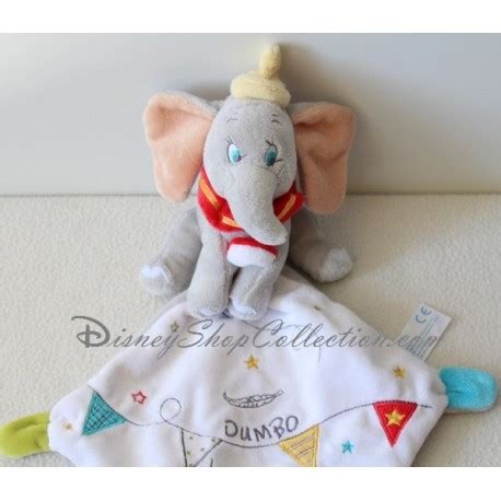 Doudou mouchoir Dumbo DISNEY NICOTOY étoiles éléphant Kiabi 36 cm