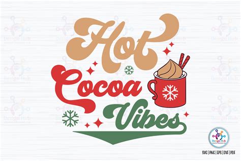 Hot Cocoa Vibes Retro SVG Graphic By DesignHub103 Creative Fabrica