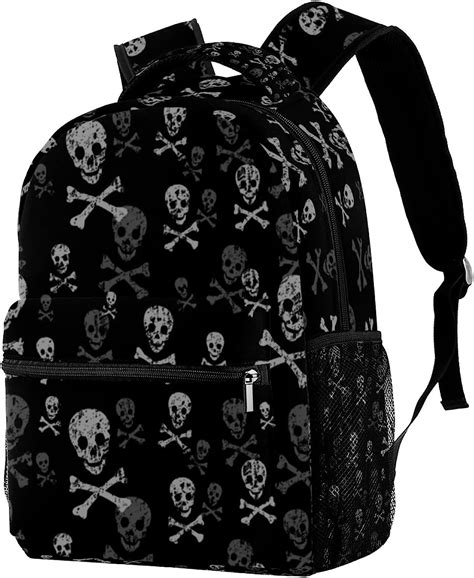 Skull And Bones Backpacks Boys Girls School Book Bag Travel Hiking