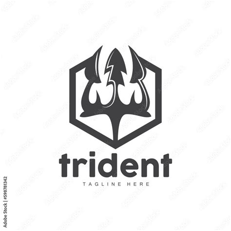 Trident Logo, Elegant Simple Minimalist Design, Zeus God Weapon Vector, Templete Illustration ...