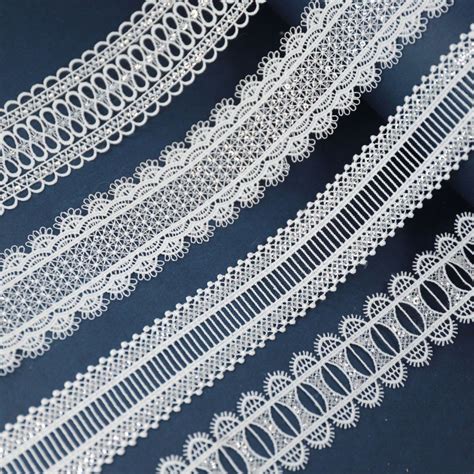 Multi Design White Milk Silk Lace Polyester Water Soluble Lace