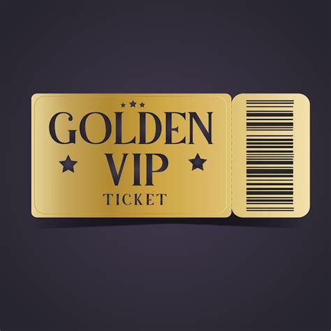 Premium Vector Golden Vip Ticket