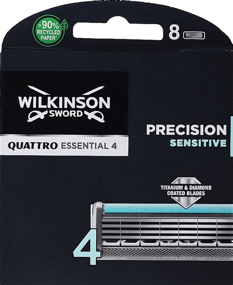 Wilkinson Sword Quattro Titanium Sensitive Lames De Rechange Pour