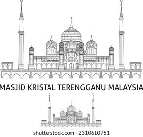 Masjid Kristal Kuala Terengganu Stock Vectors And Vector Art