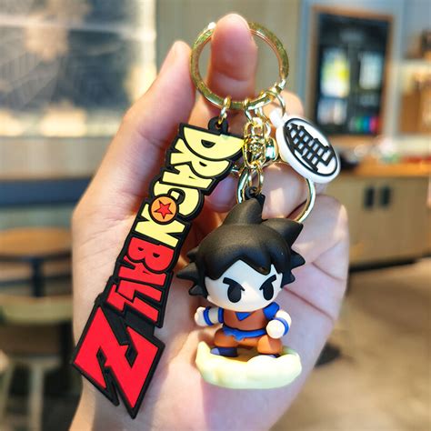 Most Papular Custom Cute 3d Pvc Anime Dragon Ball Keychain Goku