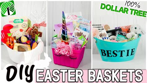 DIY DOLLAR TREE EASTER BASKETS 2021 UNIQUE Easter Baskets For Under