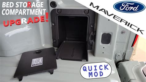 Ford Maverick Bed Cubby Storage Installation Quickmod Plus Tie Down Info Youtube