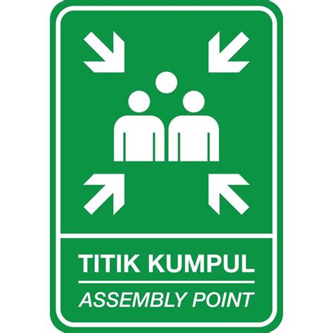 Jual Rambu Titik Kumpul Assembly Point 35x50cm Signage Shopee