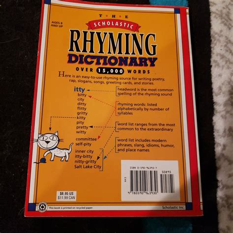 Scholastic Rhyming Dictionary By Sue Young Paperback Pangobooks