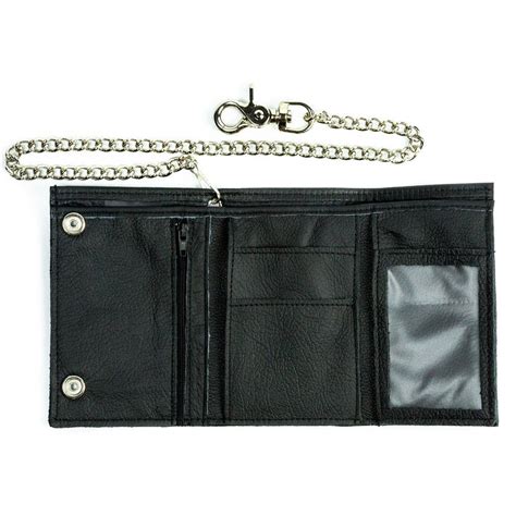 Leather Trifold Wallet With Chain Paul Smith