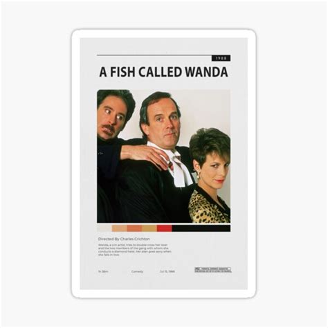 "A Fish Called Wanda movie poster 1987, comedy" Sticker for Sale by ...