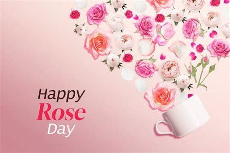 Premium Photo | Happy rose day celebration