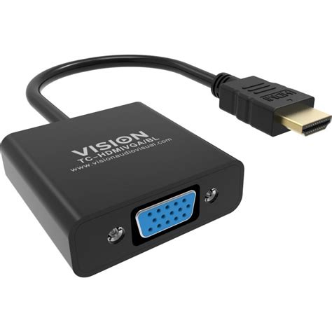 Vision Tc Hdmivga Bl Adaptador De Cable De V Deo M Hdmi Tipo A