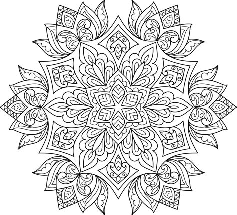 doodle mandala ilustração de página de livro de colorir 11158061 Vetor